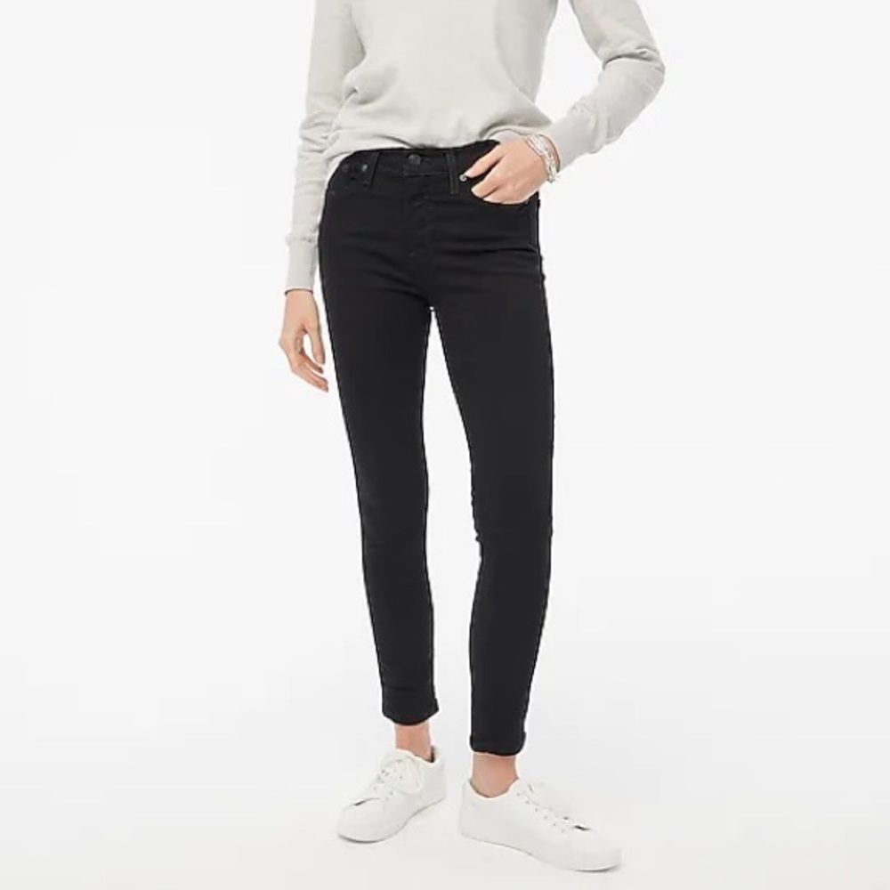 J.Crew 8"-rise black skinny jean in signature stretch